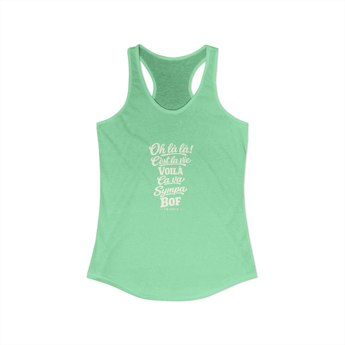 France local slang women's tank top — typographic sayings design | Nameshi Destinations (view 13)
