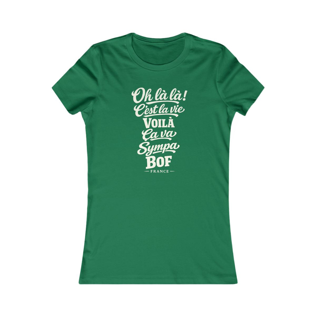 France local slang women's tee — typographic sayings design | Nameshi Destinations (view 2)