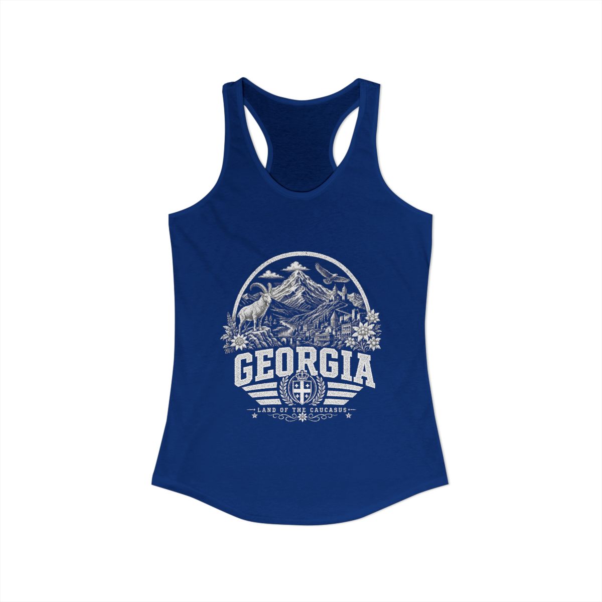 Georgia Women's Tank Top — Solid Royal (front)