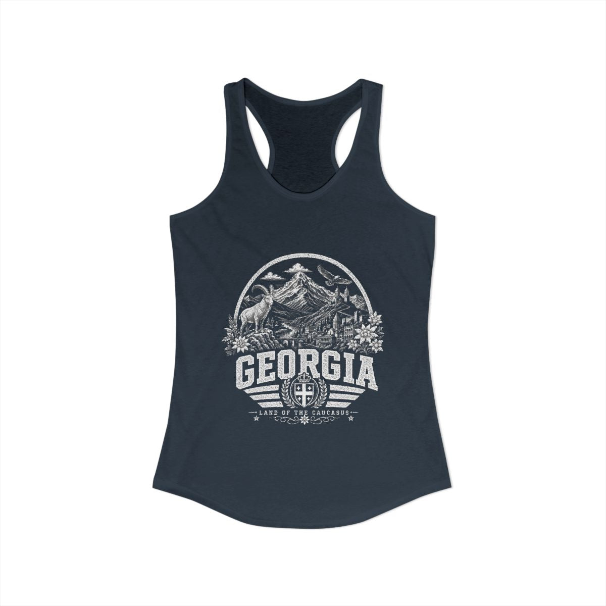Georgia Women's Tank Top — Solid Indigo (front)