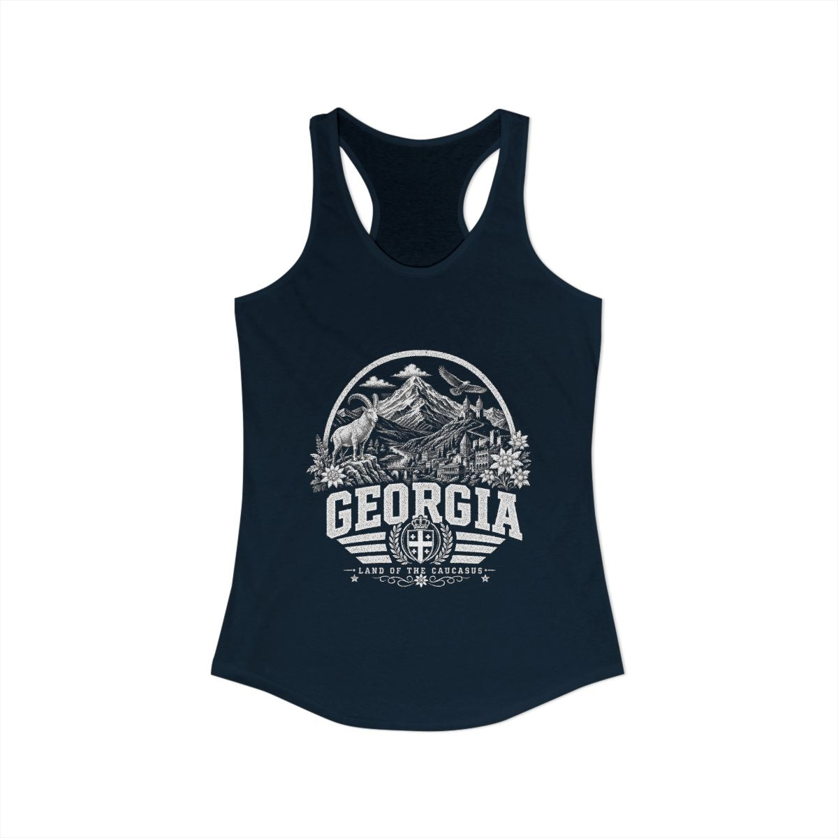 Georgia Women's Tank Top — Solid Midnight Navy (front)