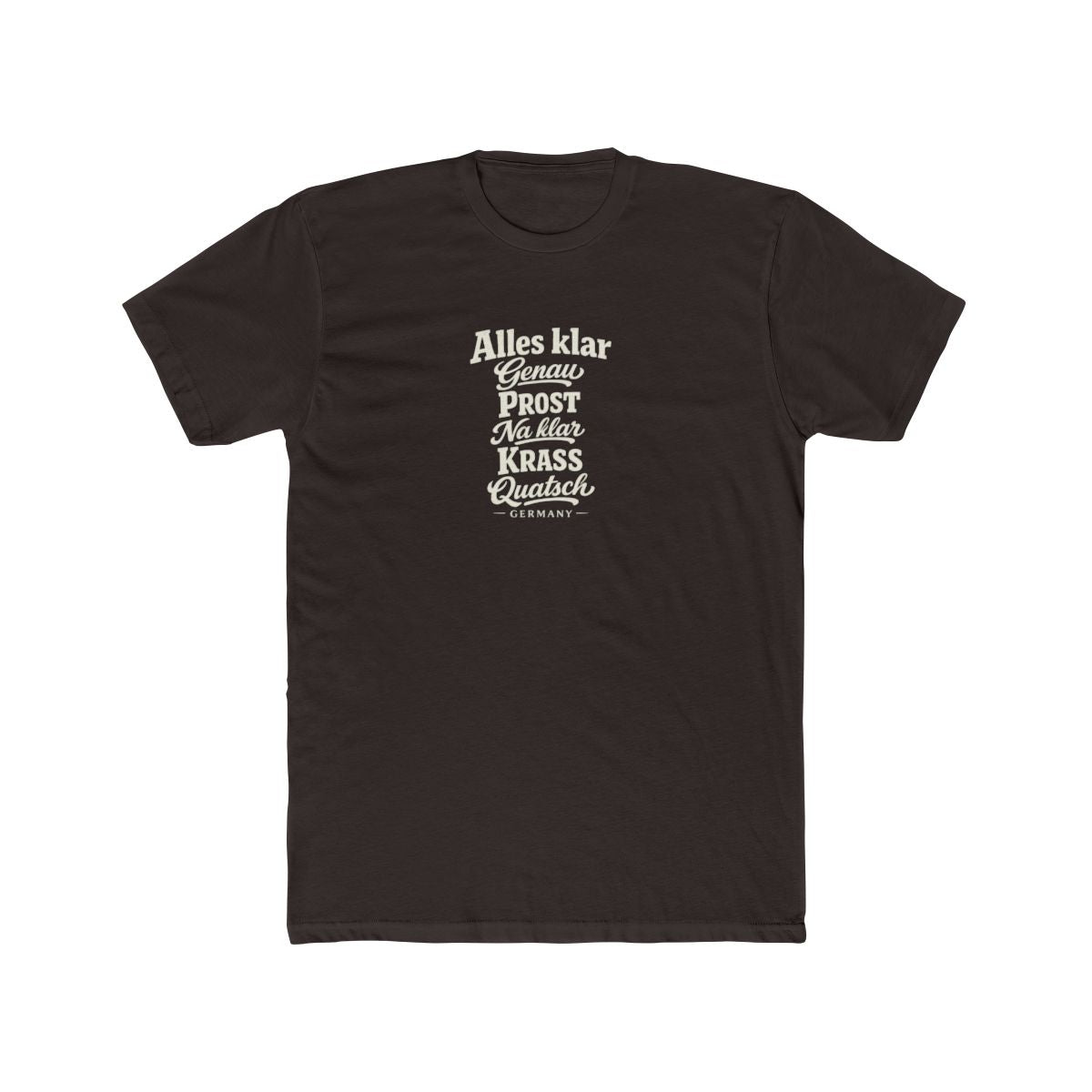 Germany local slang men's tee — typographic sayings design | Nameshi Destinations (view 1)