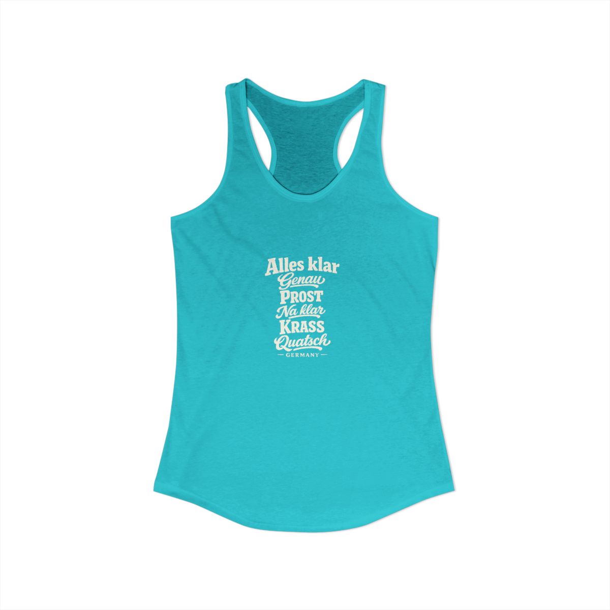 Germany local slang women's tank top — typographic sayings design | Nameshi Destinations (view 21)