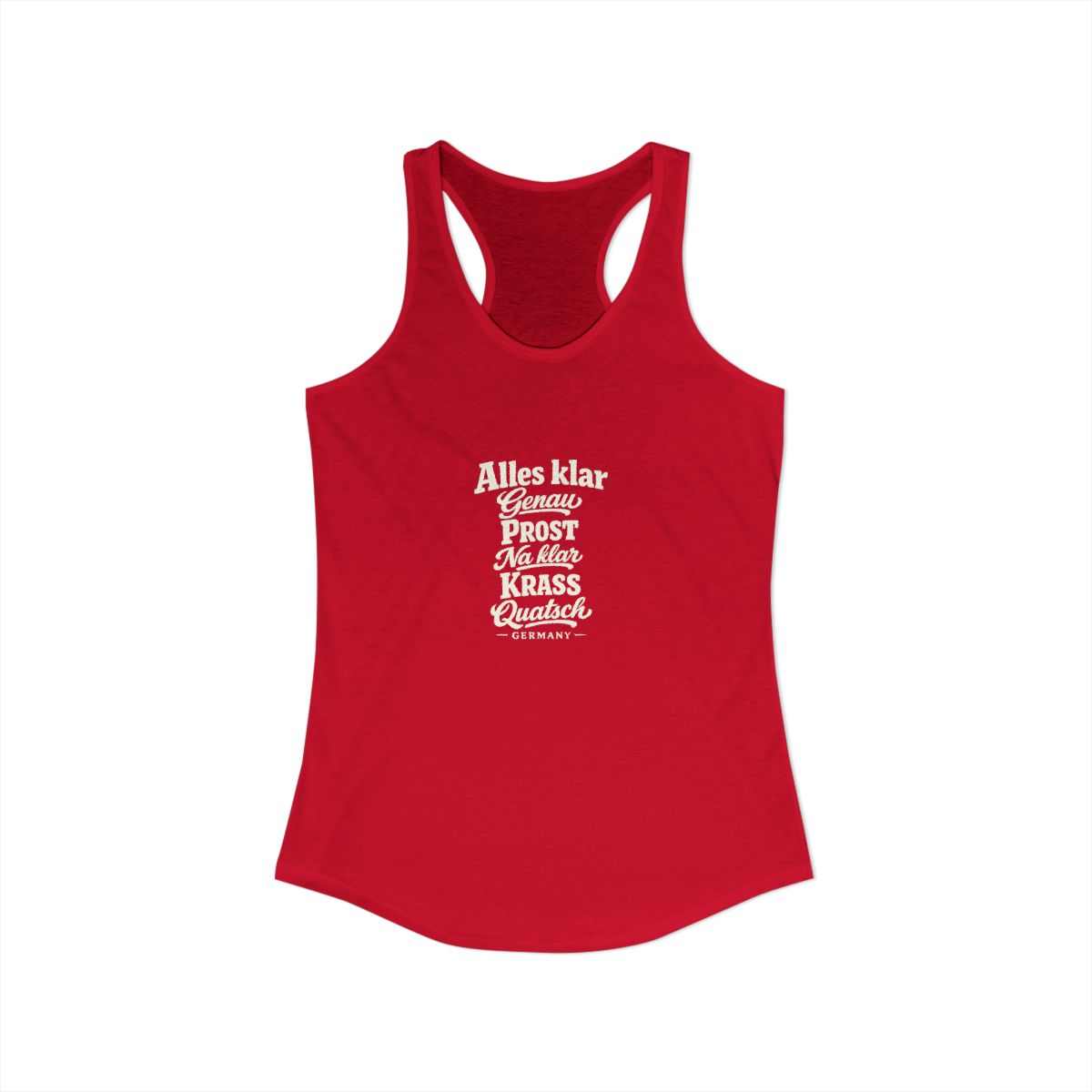Germany local slang women's tank top — typographic sayings design | Nameshi Destinations (view 17)