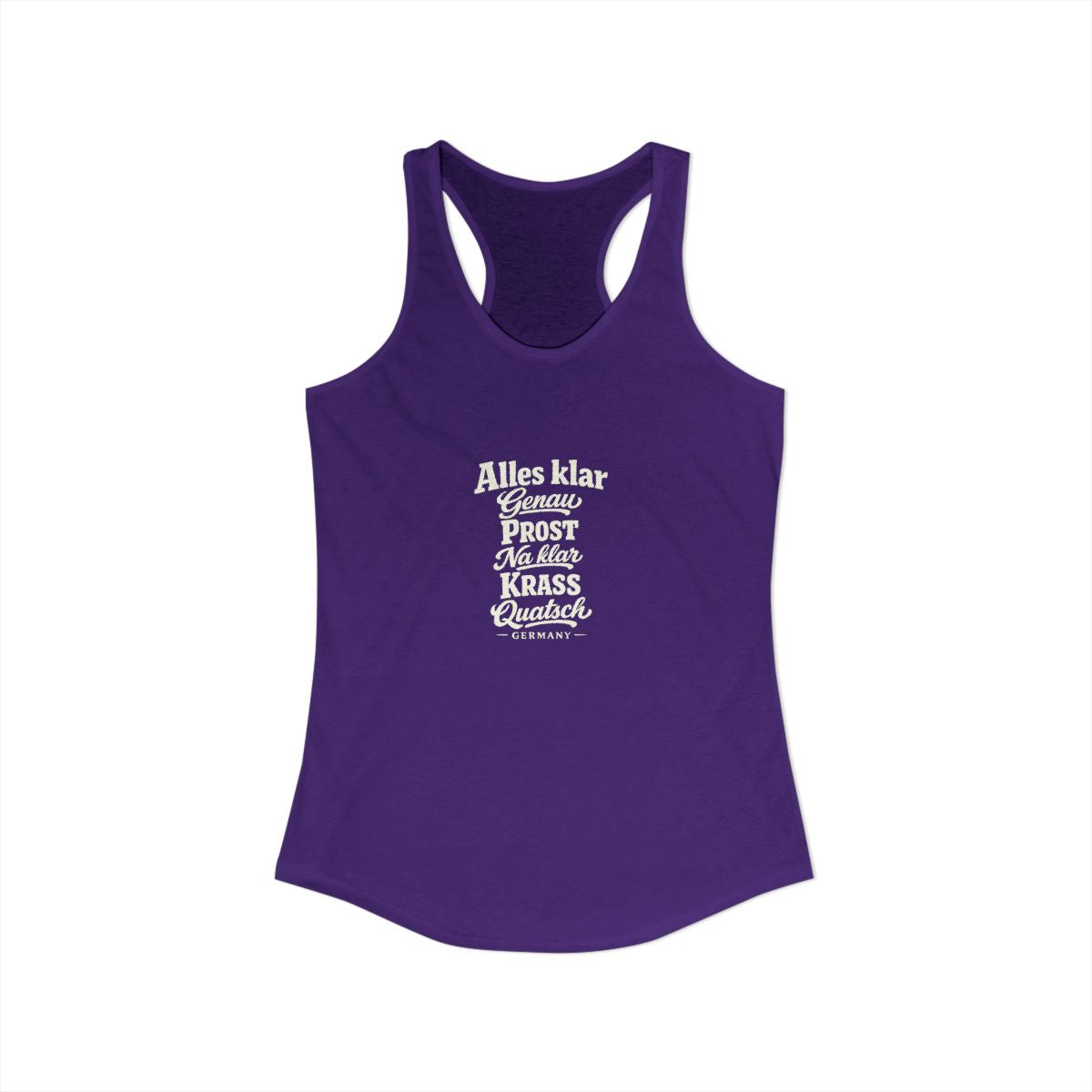 Germany local slang women's tank top — typographic sayings design | Nameshi Destinations (view 15)