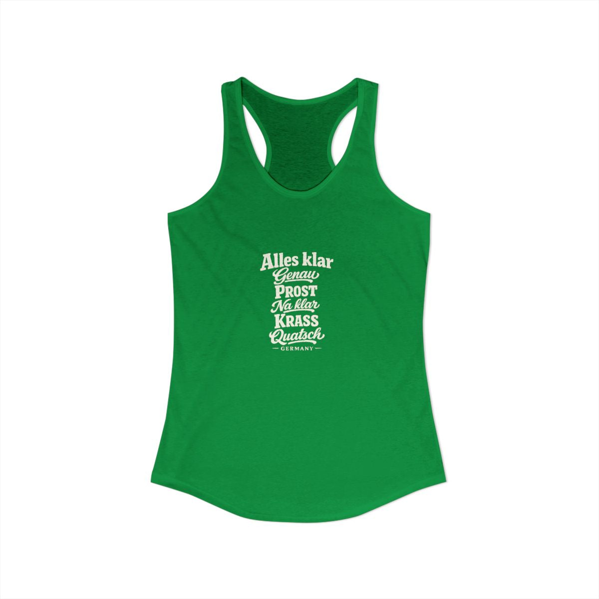 Germany local slang women's tank top — typographic sayings design | Nameshi Destinations (view 7)