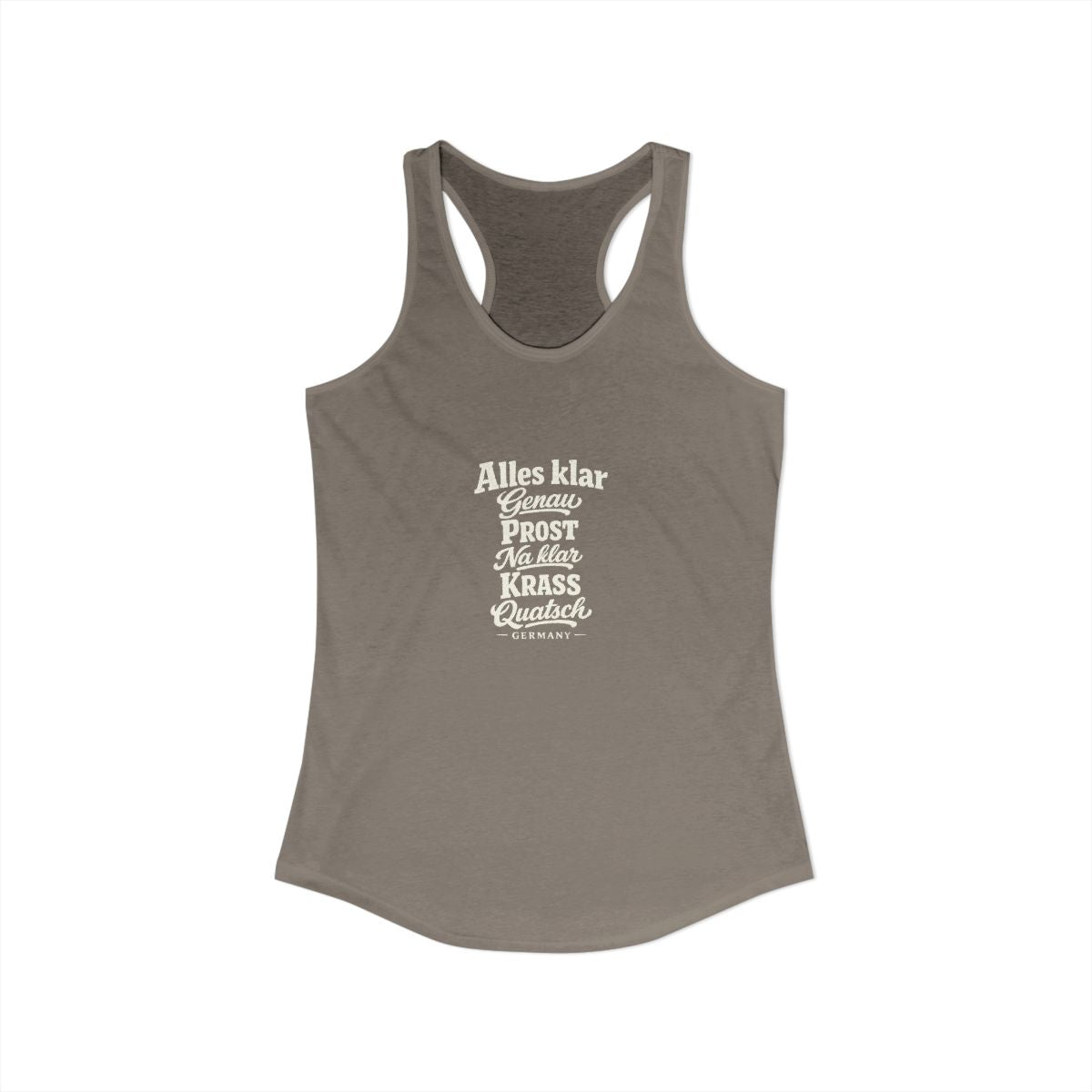 Germany local slang women's tank top — typographic sayings design | Nameshi Destinations (view 23)