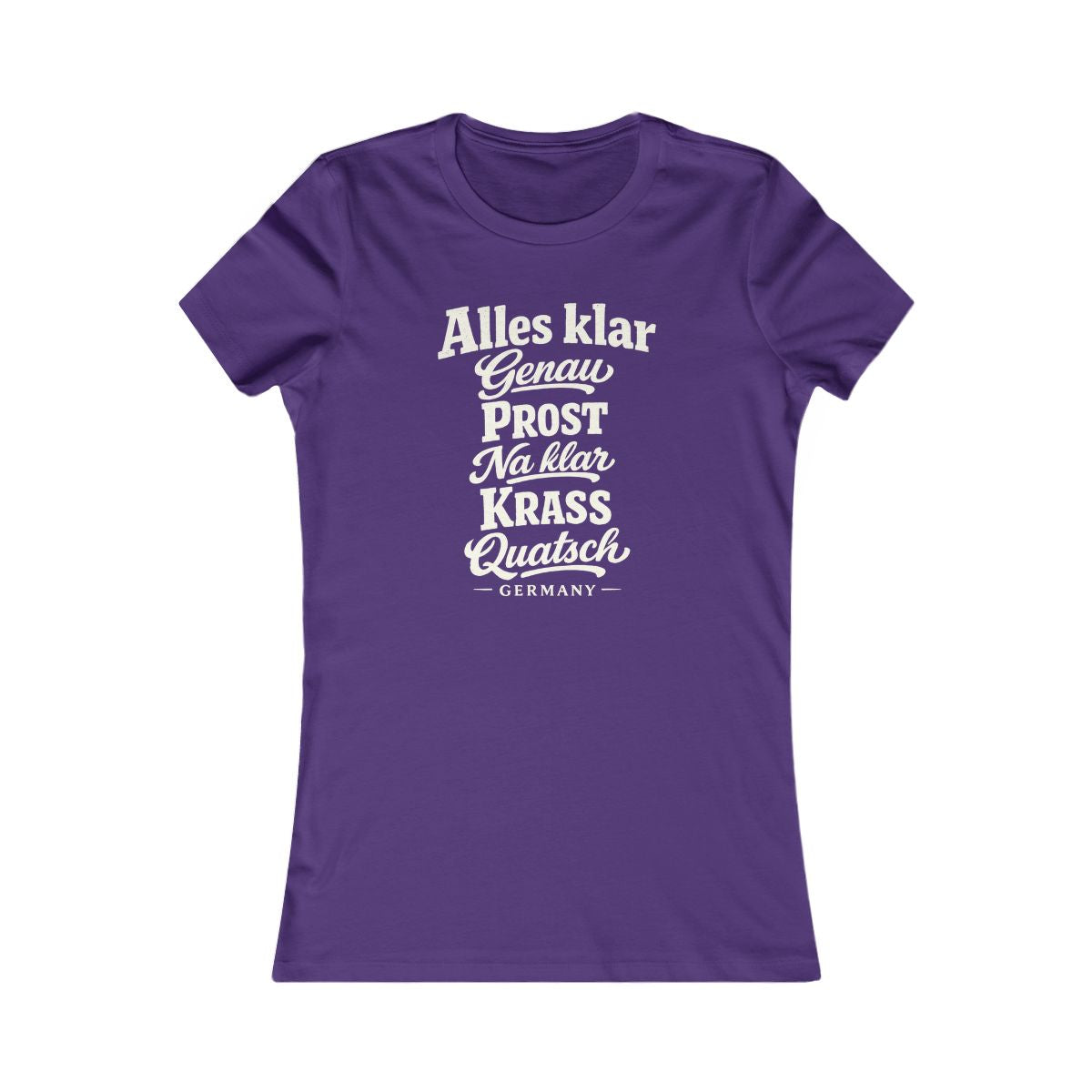 Germany local slang women's tee — typographic sayings design | Nameshi Destinations (view 6)