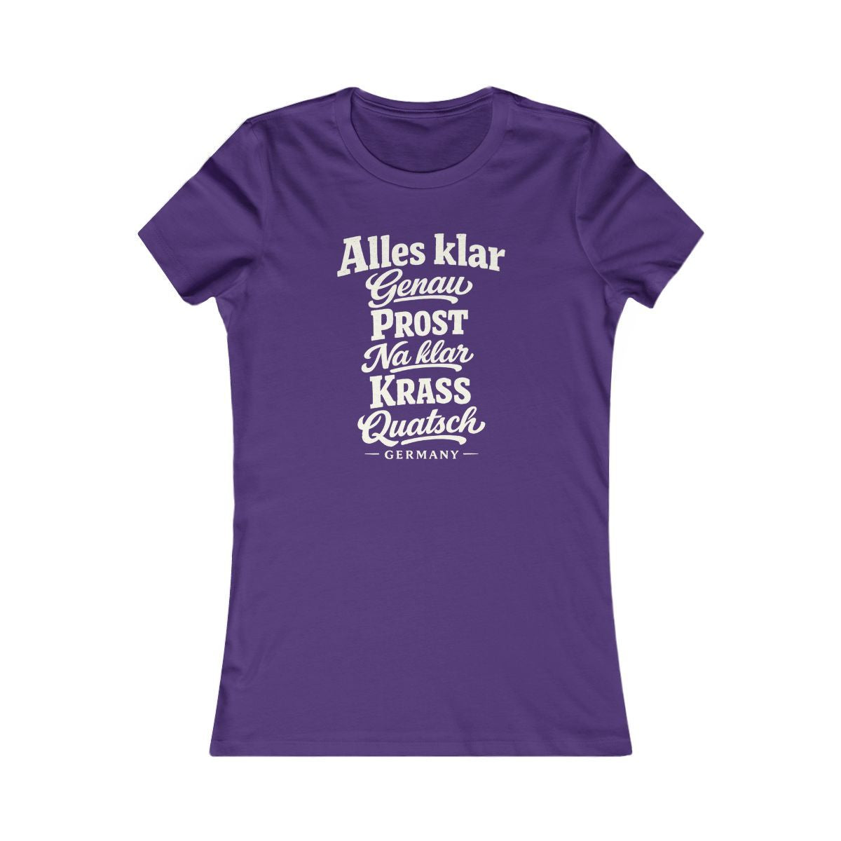 Germany local slang women's tee — typographic sayings design | Nameshi Destinations (view 6)