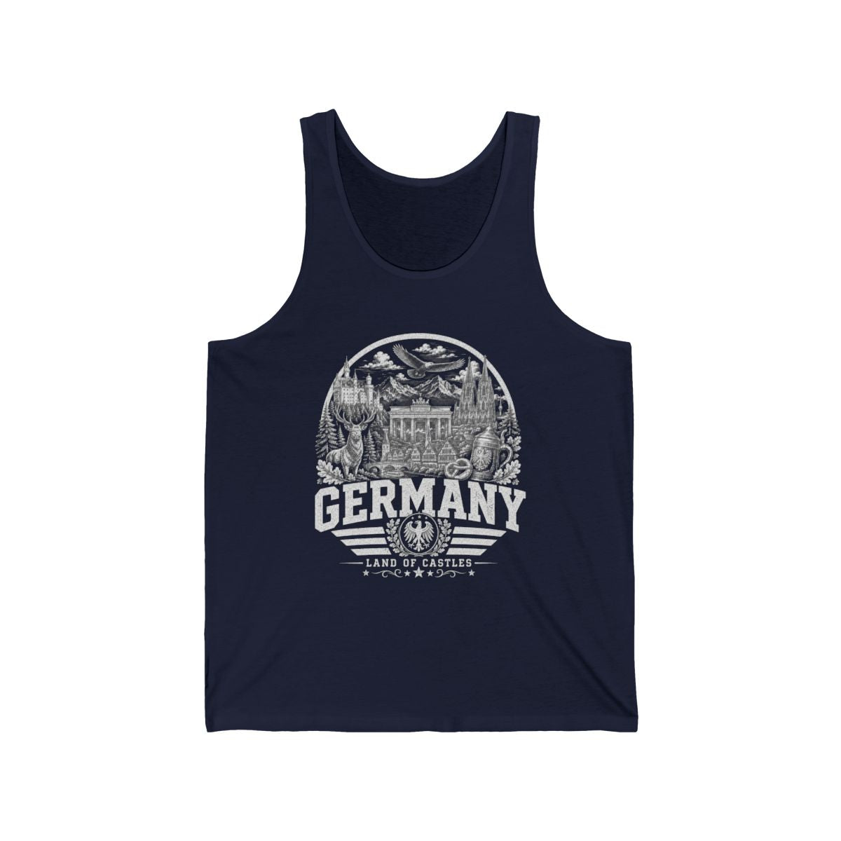 Germany Men's Tank Top — Navy (front)