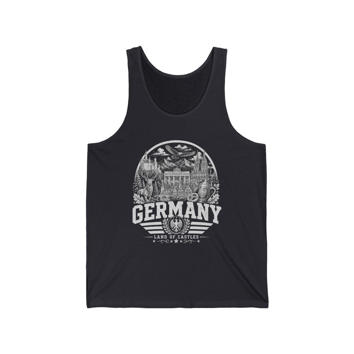Germany Men's Tank Top — Dark Grey (front)