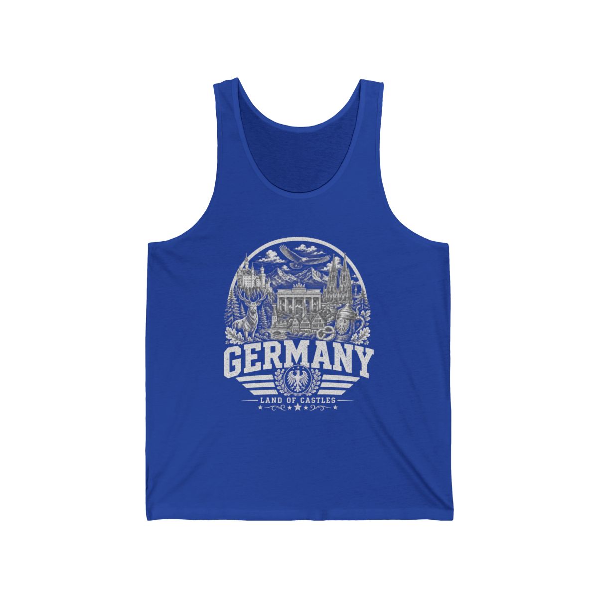 Germany Men's Tank Top — True Royal (front)