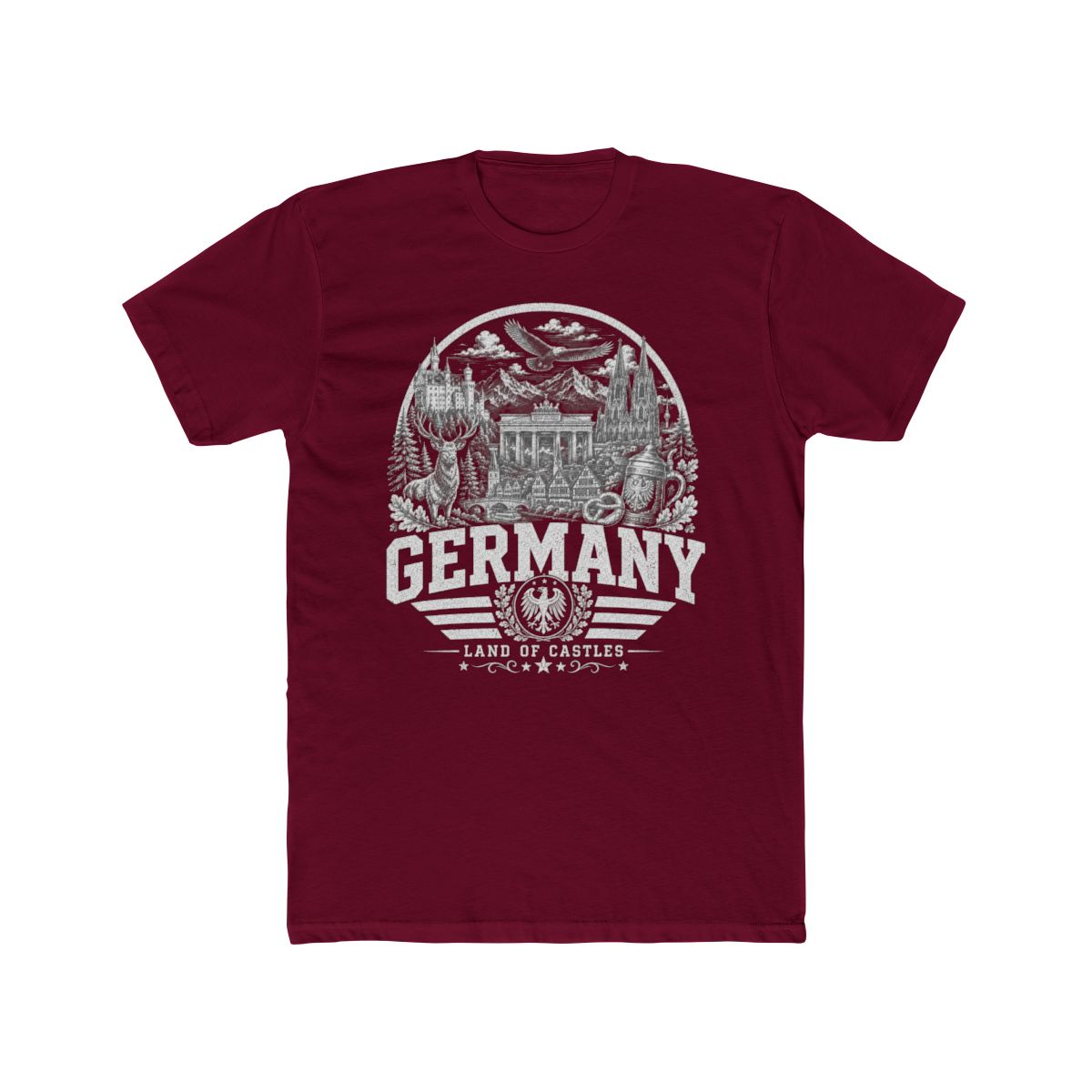 Germany Men's Tee — Solid Cardinal Red