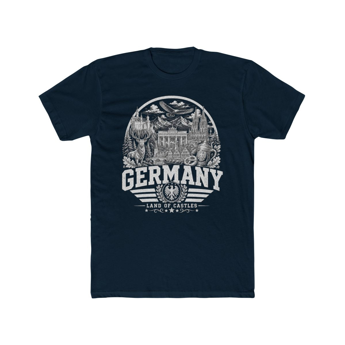 Germany Men's Tee — Solid Midnight Navy