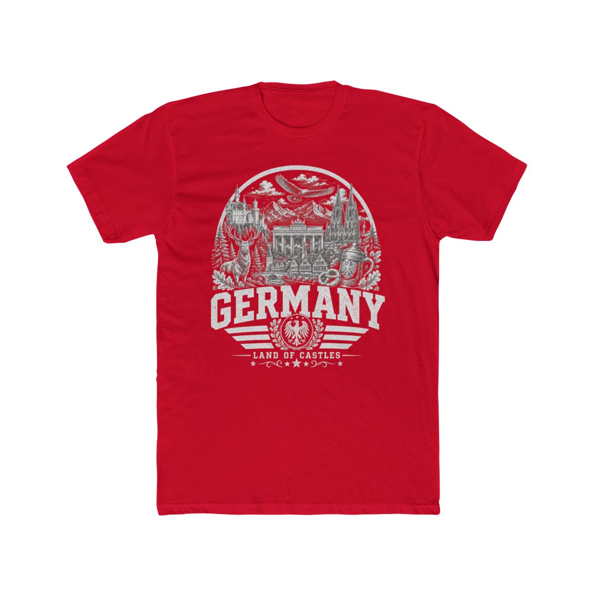 Germany Men's Tee — Solid Red
