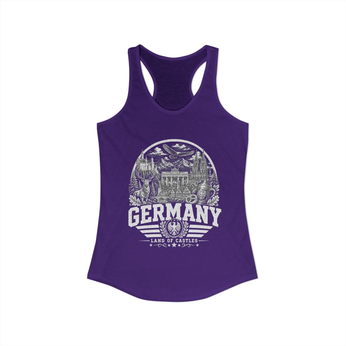 Germany Women's Tank Top — Solid Purple Rush (front)