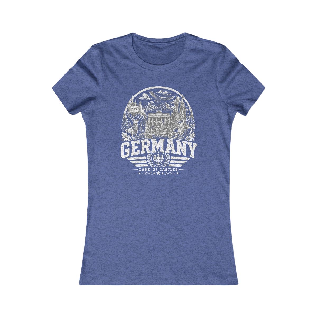 Germany Women's Tee — Heather True Royal