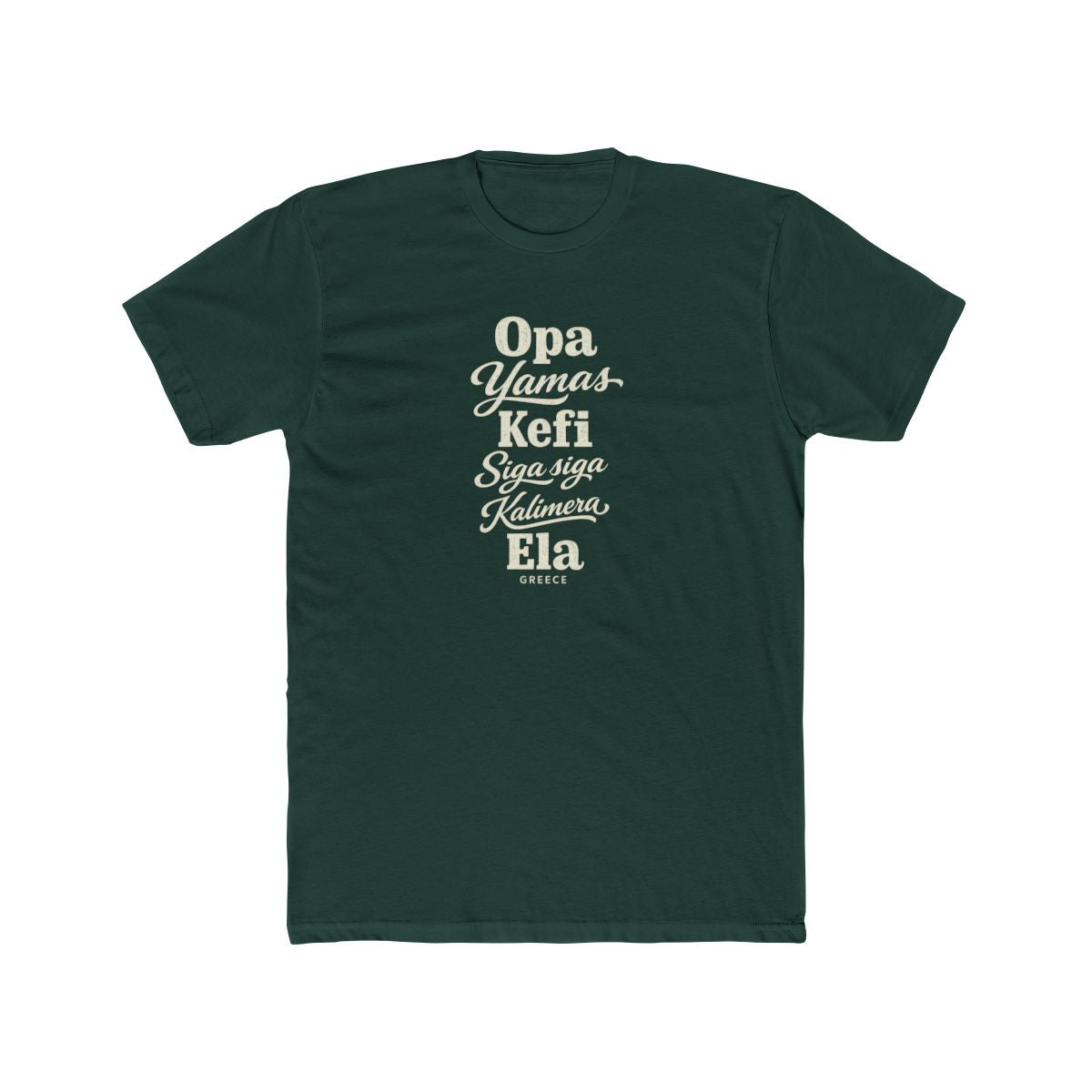 Greece local slang men's tee — typographic sayings design | Nameshi Destinations (view 7)
