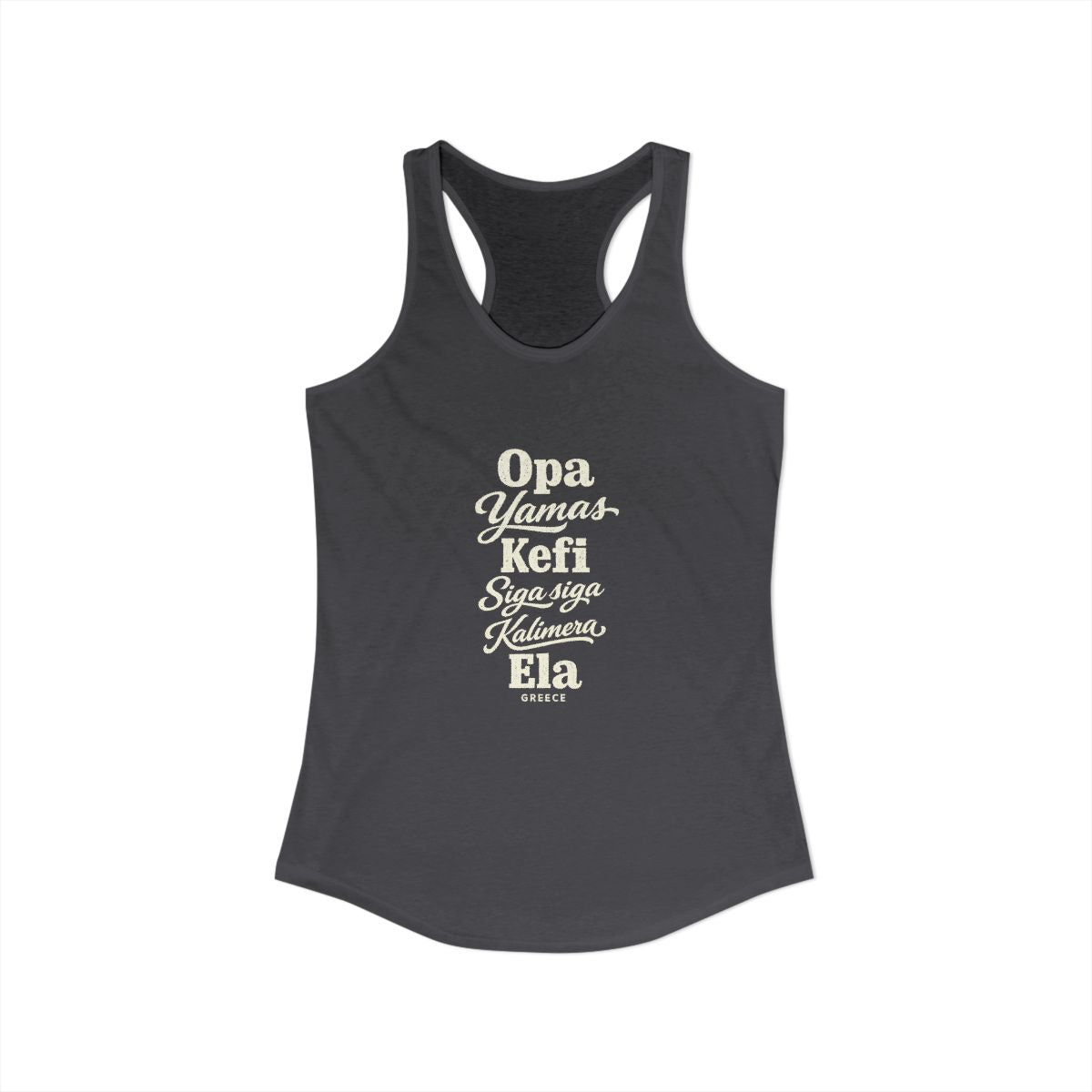 Greece local slang women's tank top — typographic sayings design | Nameshi Destinations (view 29)