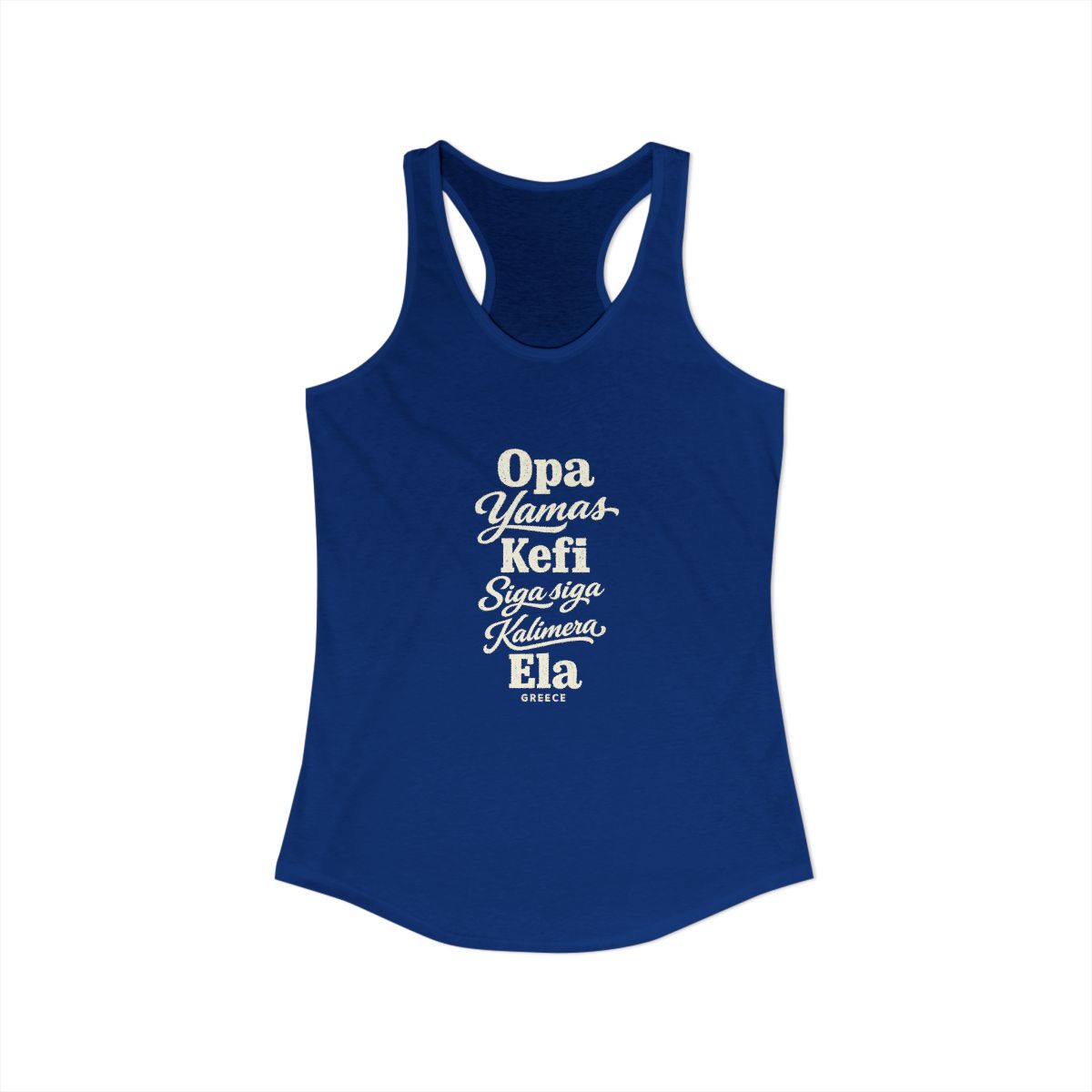 Greece local slang women's tank top — typographic sayings design | Nameshi Destinations (view 19)