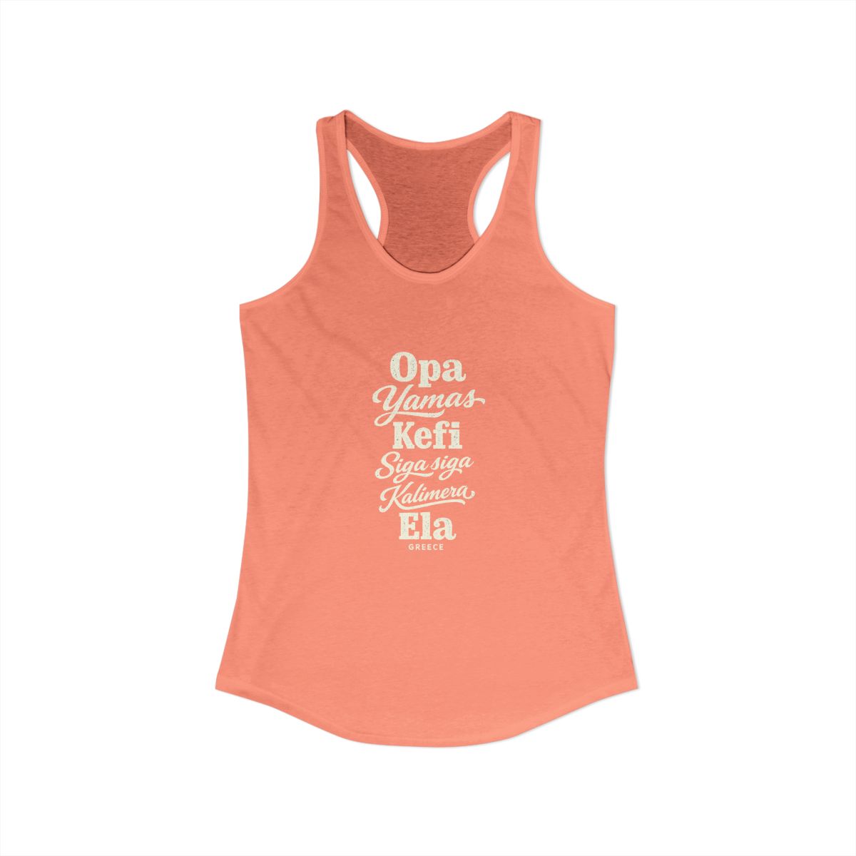 Greece local slang women's tank top — typographic sayings design | Nameshi Destinations (view 31)