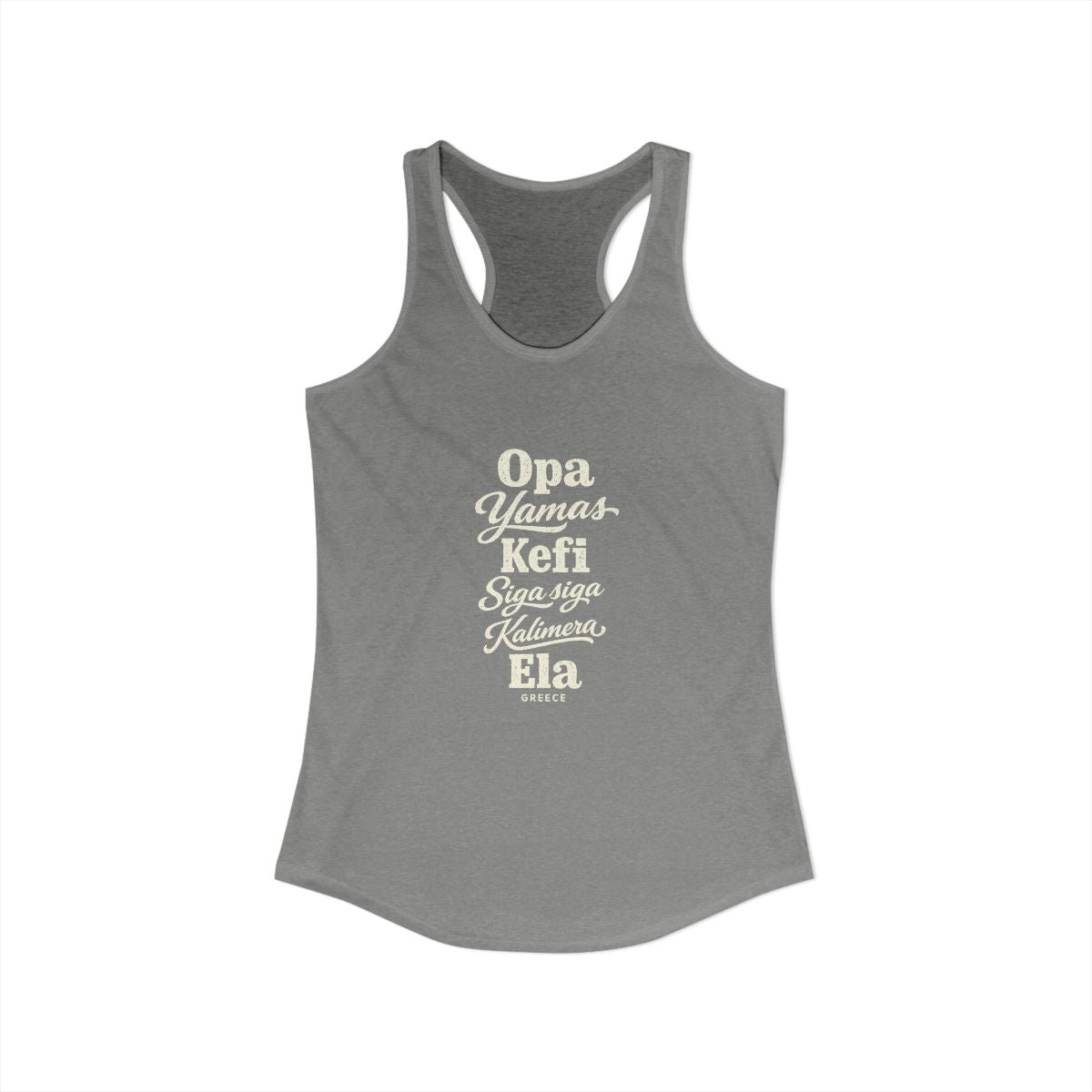 Greece local slang women's tank top — typographic sayings design | Nameshi Destinations (view 25)