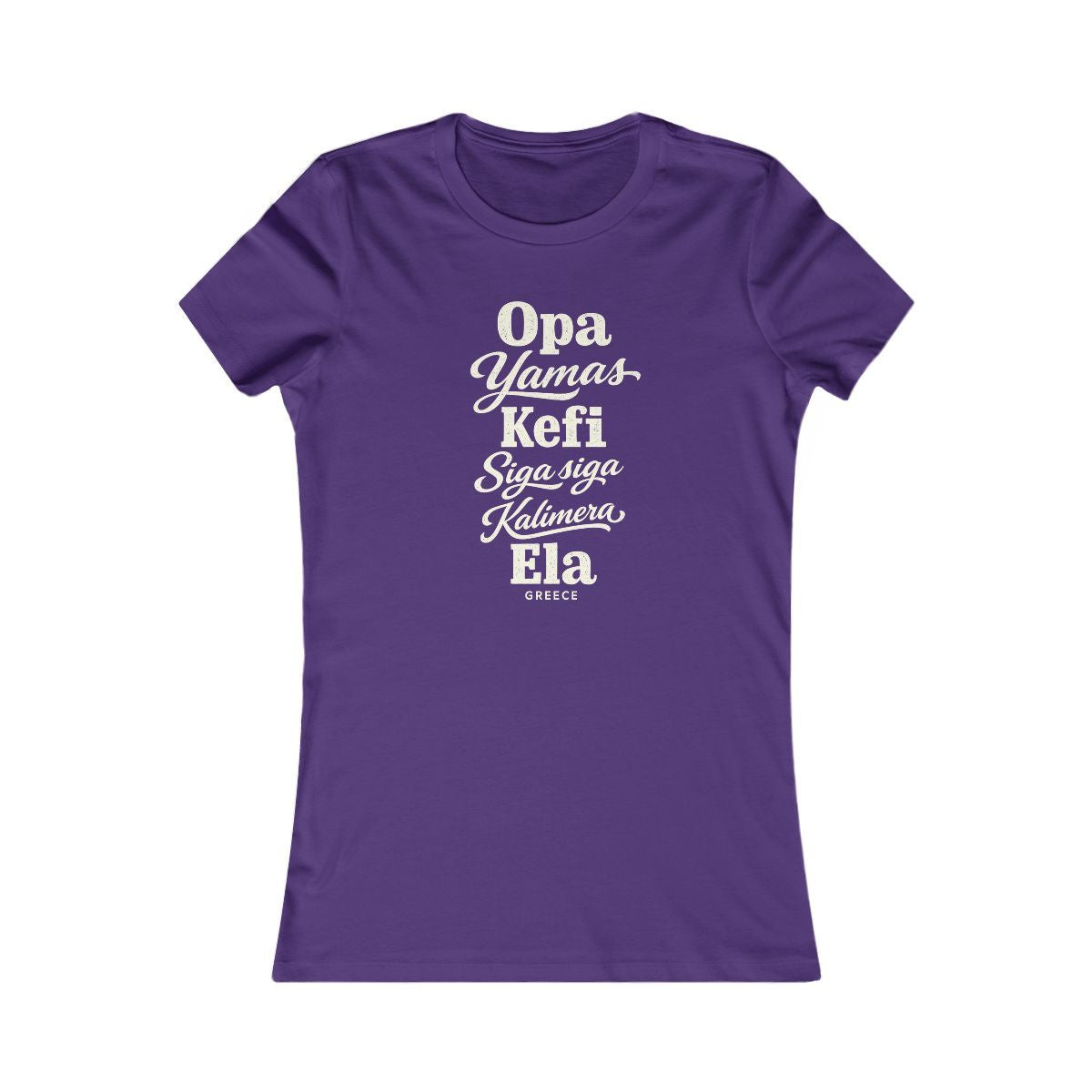 Greece local slang women's tee — typographic sayings design | Nameshi Destinations (view 6)
