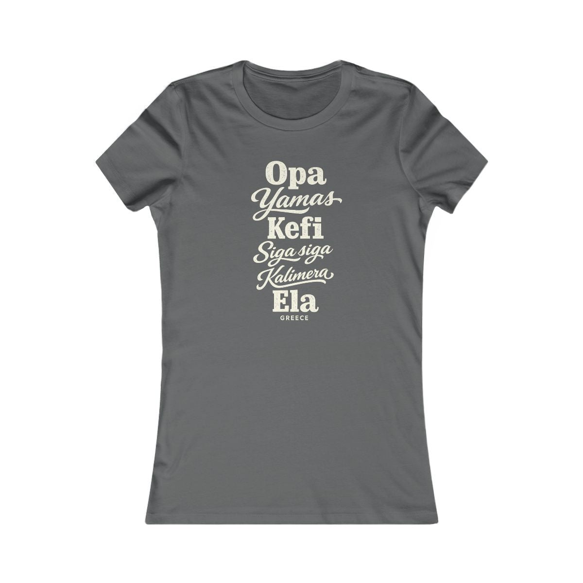 Greece local slang women's tee — typographic sayings design | Nameshi Destinations (view 10)
