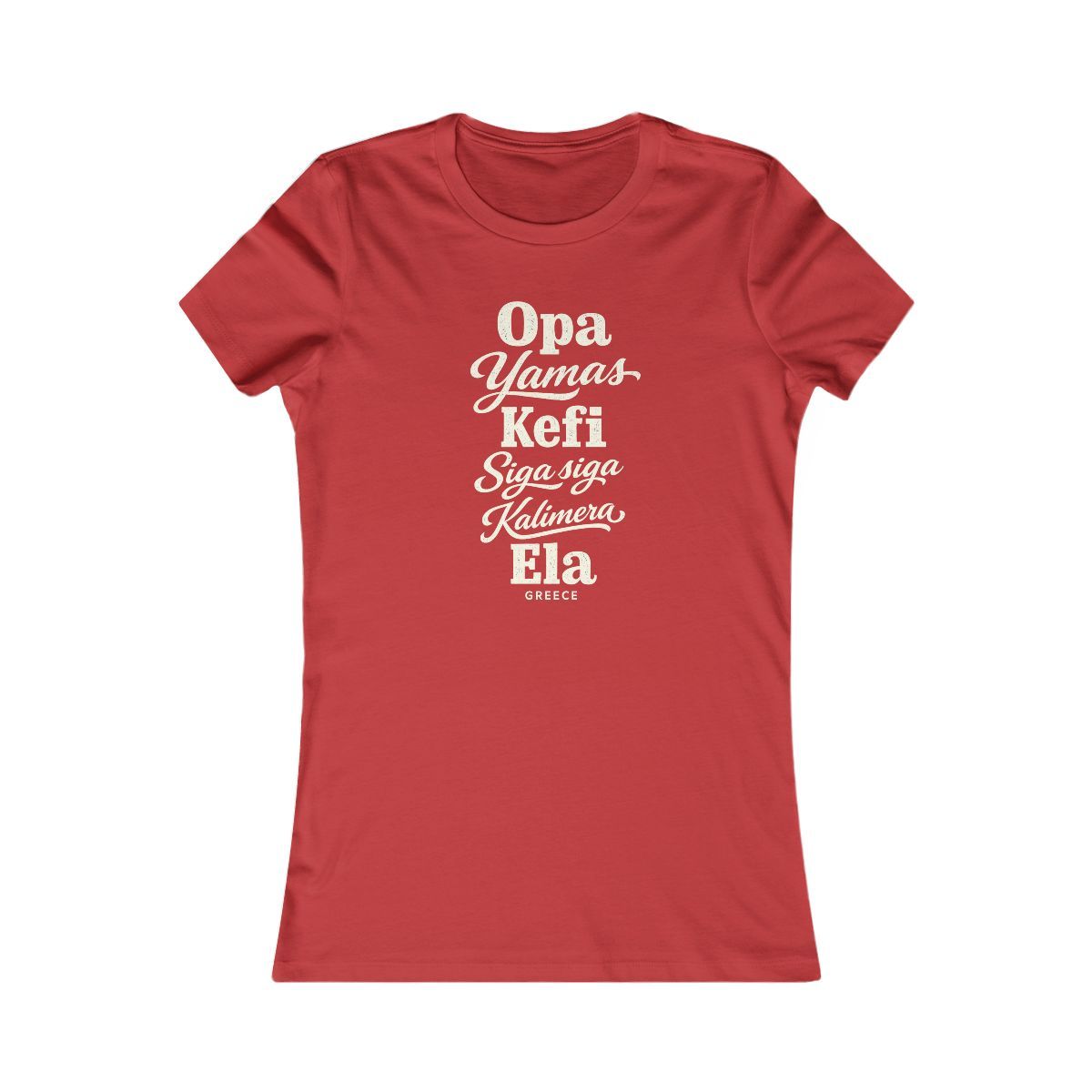 Greece local slang women's tee — typographic sayings design | Nameshi Destinations (view 9)