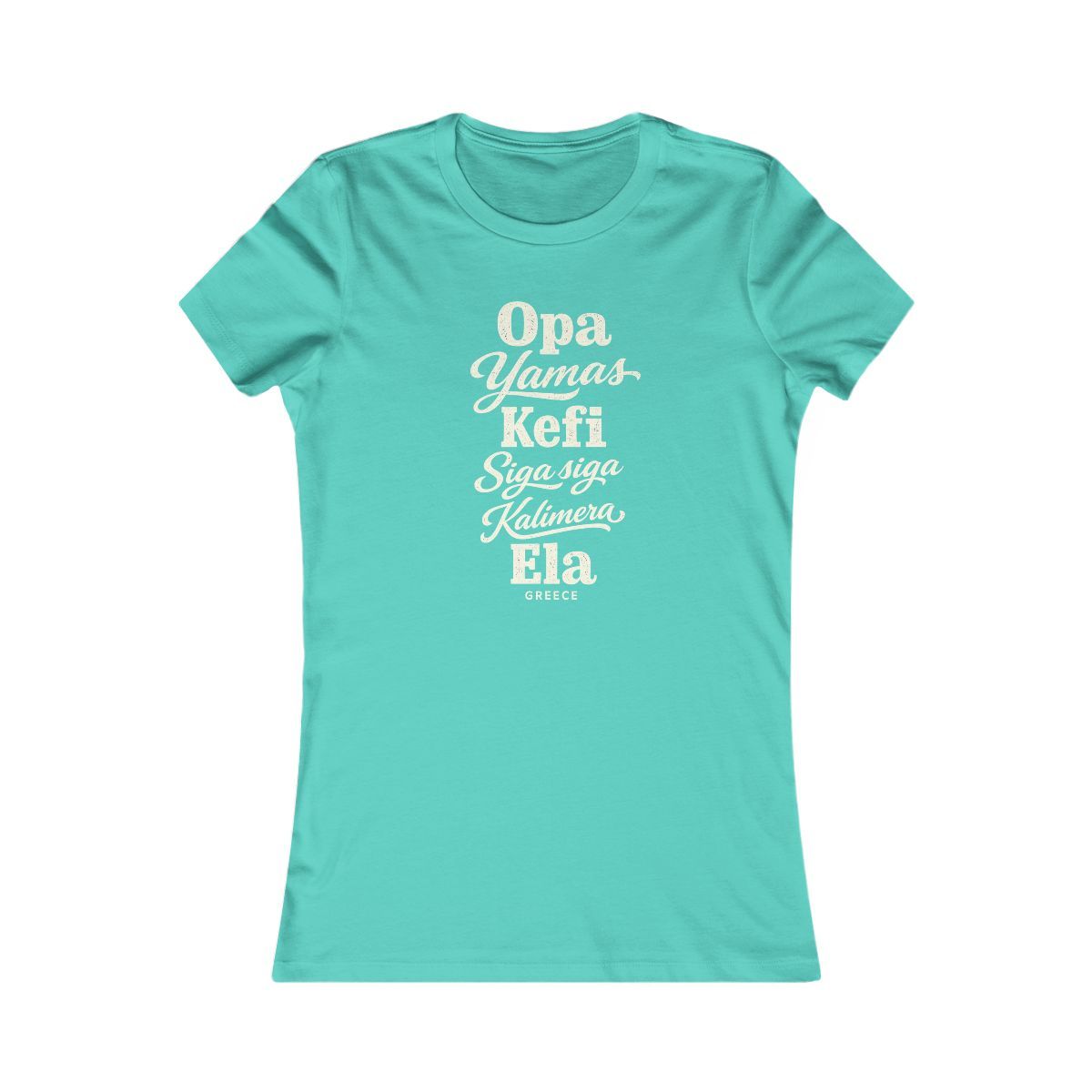 Greece local slang women's tee — typographic sayings design | Nameshi Destinations (view 13)