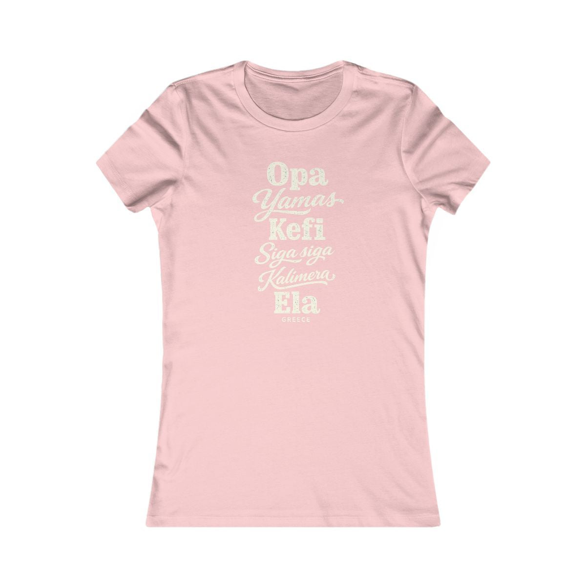Greece local slang women's tee — typographic sayings design | Nameshi Destinations (view 7)