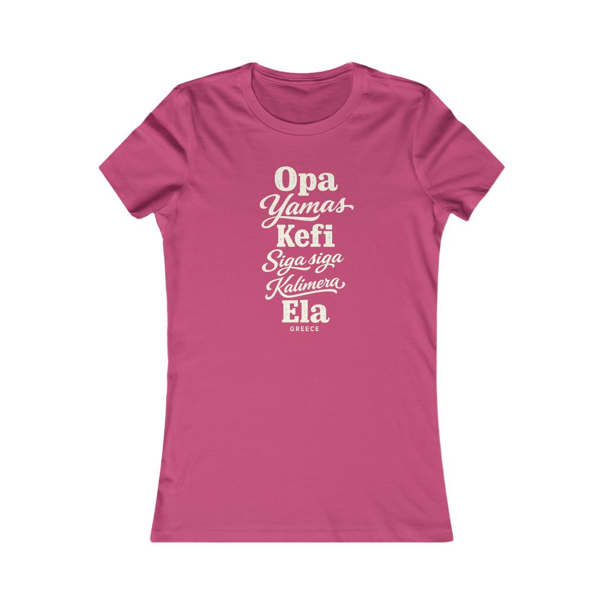 Greece local slang women's tee — typographic sayings design | Nameshi Destinations (view 15)