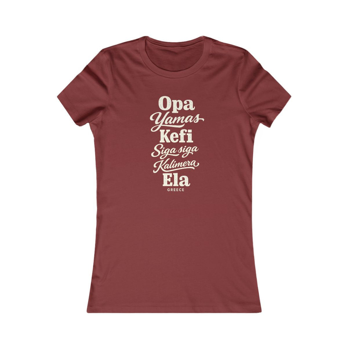 Greece local slang women's tee — typographic sayings design | Nameshi Destinations (view 14)