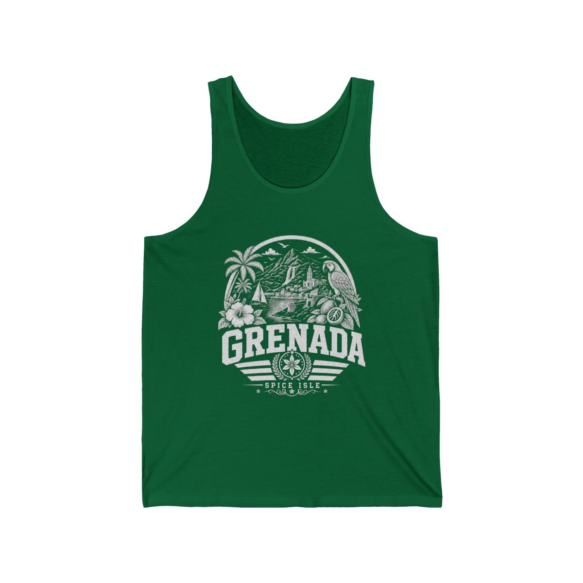 Grenada Men's Tank Top — Kelly (front)