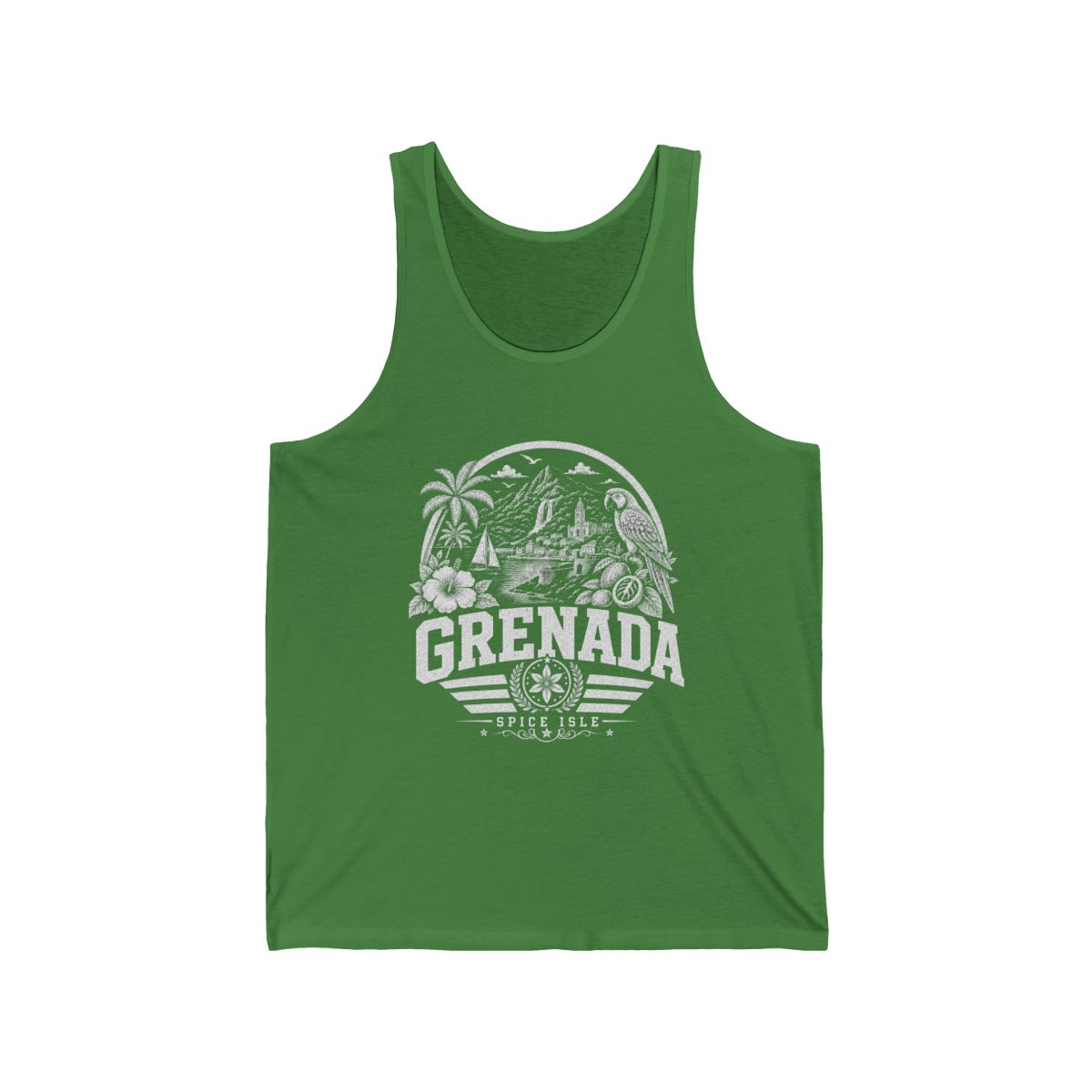 Grenada Men's Tank Top — Leaf (front)