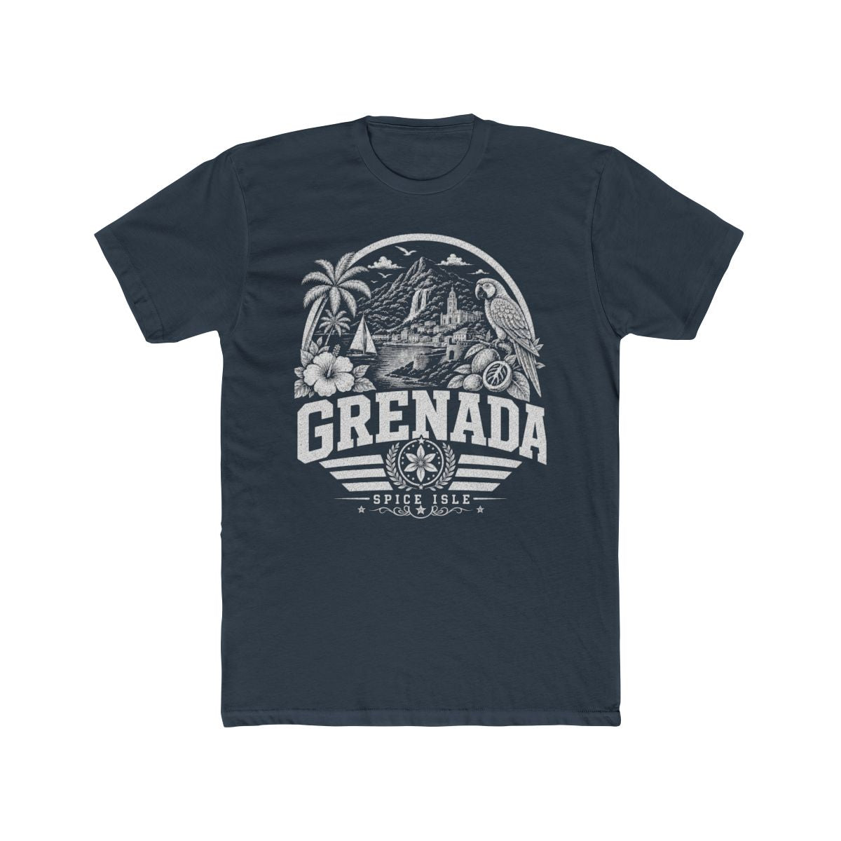 Grenada Men's Tee — Solid Indigo