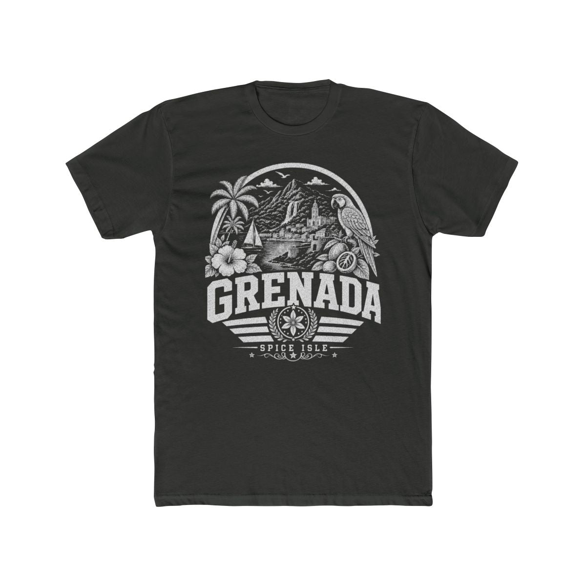 Grenada Men's Tee — Solid Heavy Metal