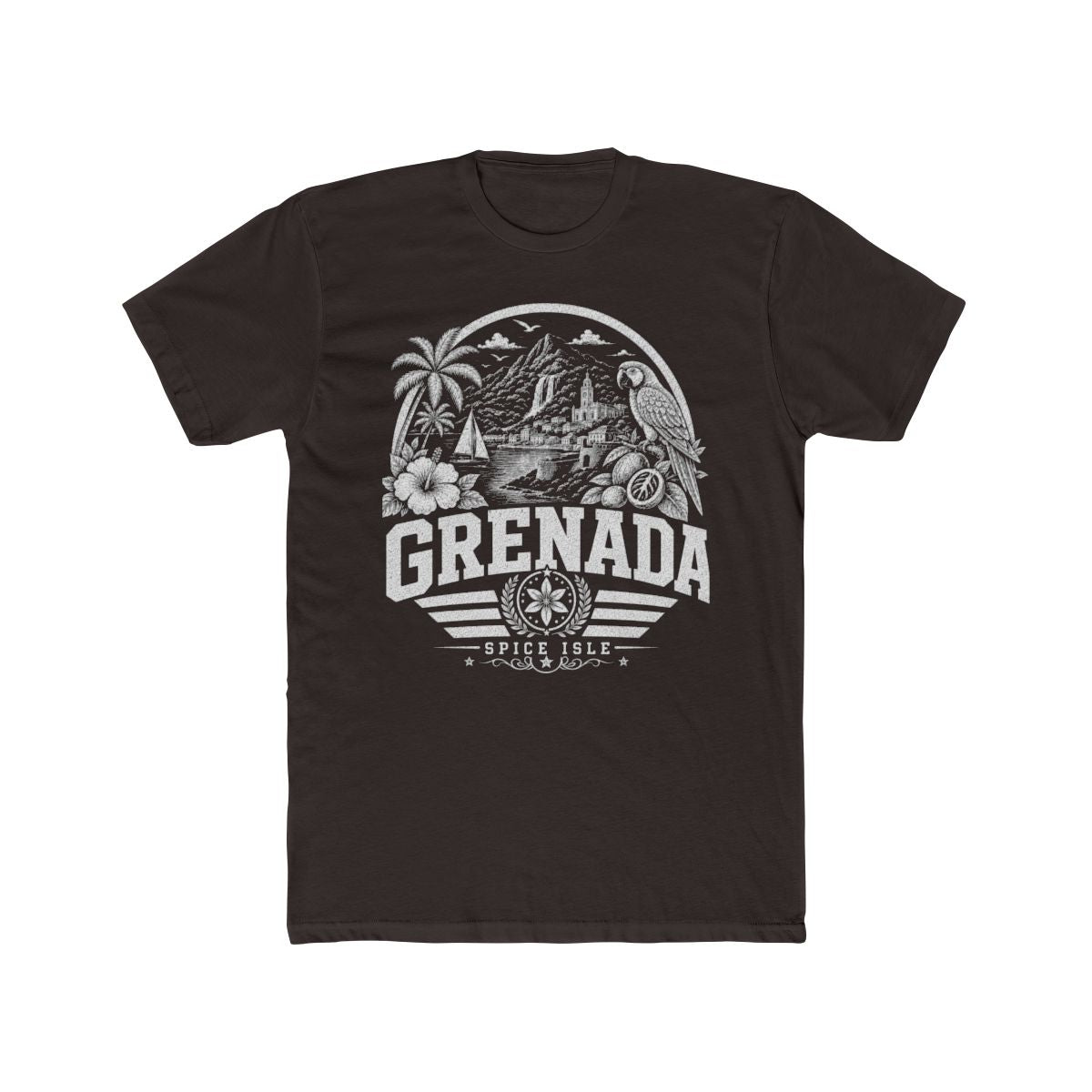 Grenada Men's Tee — Solid Dark Chocolate