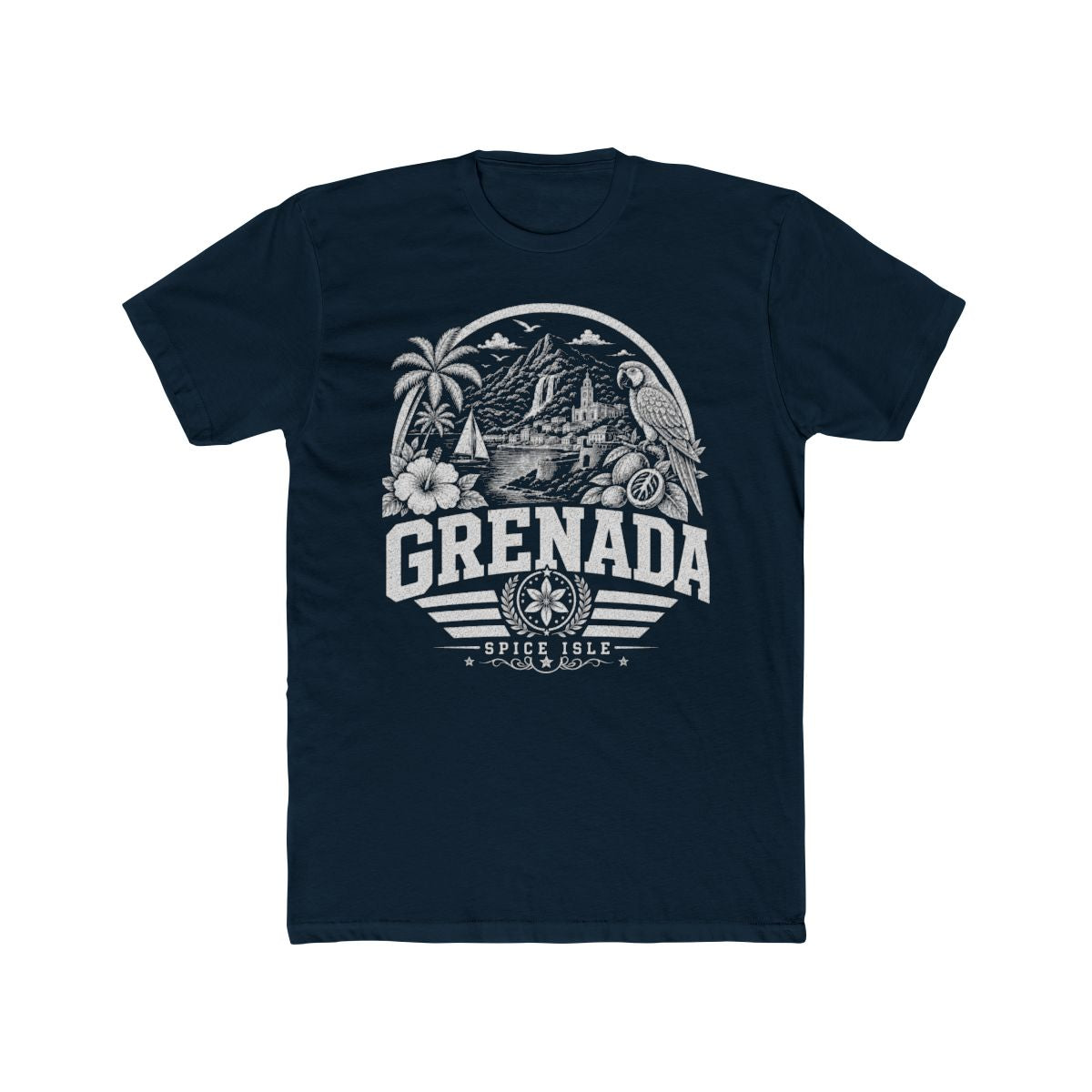 Grenada Men's Tee — Solid Midnight Navy