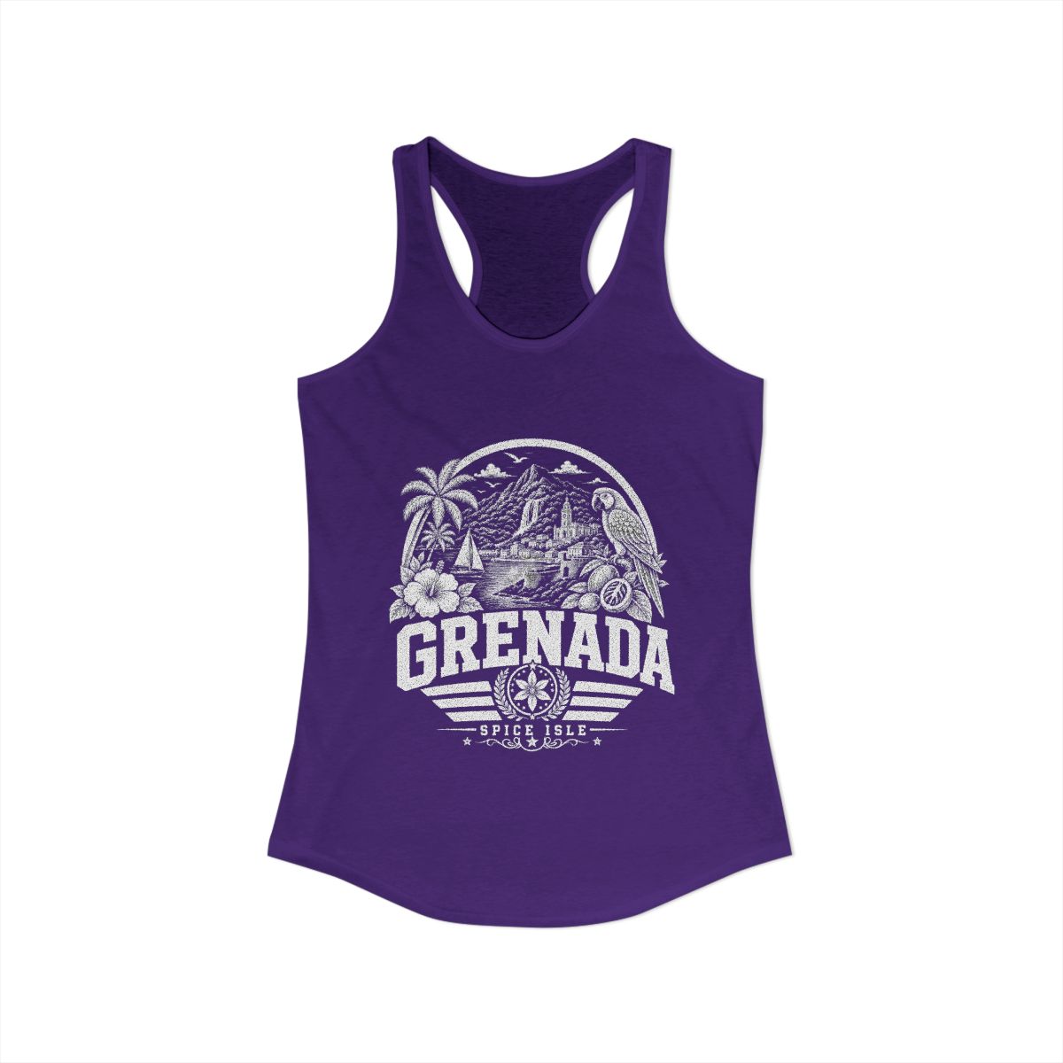 Grenada Women's Tank Top — Solid Purple Rush (front)