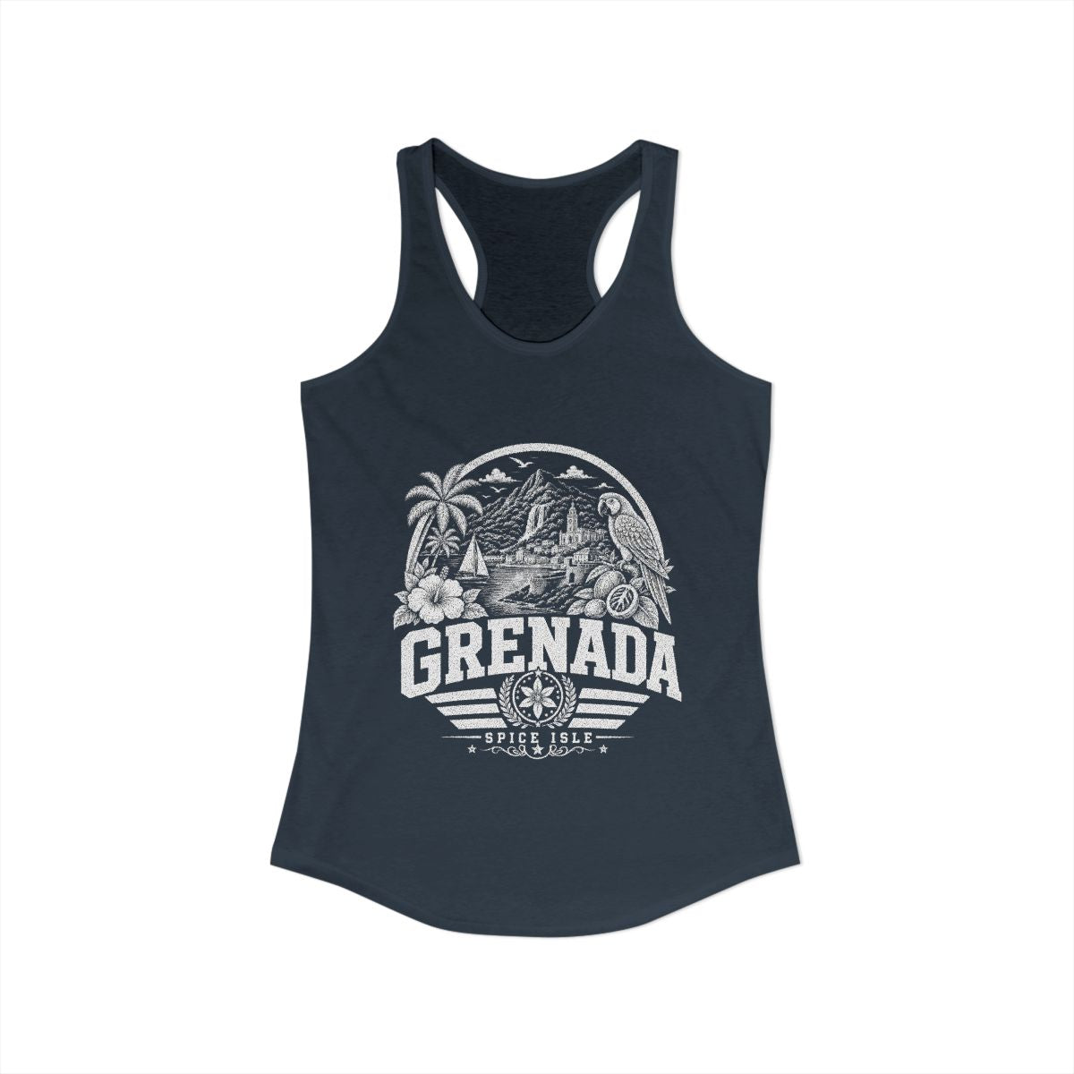Grenada Women's Tank Top — Solid Indigo (front)