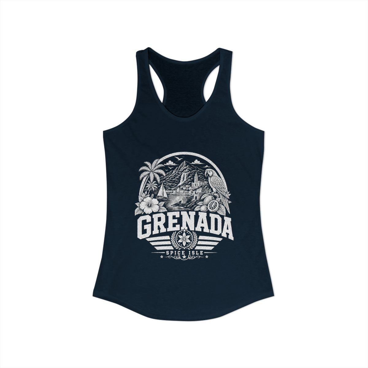 Grenada Women's Tank Top — Solid Midnight Navy (front)