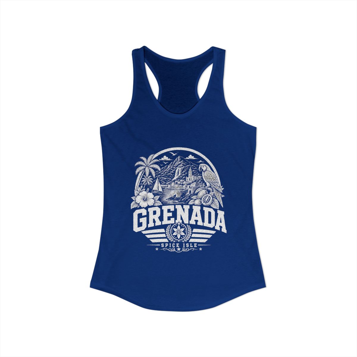 Grenada Women's Tank Top — Solid Royal (front)