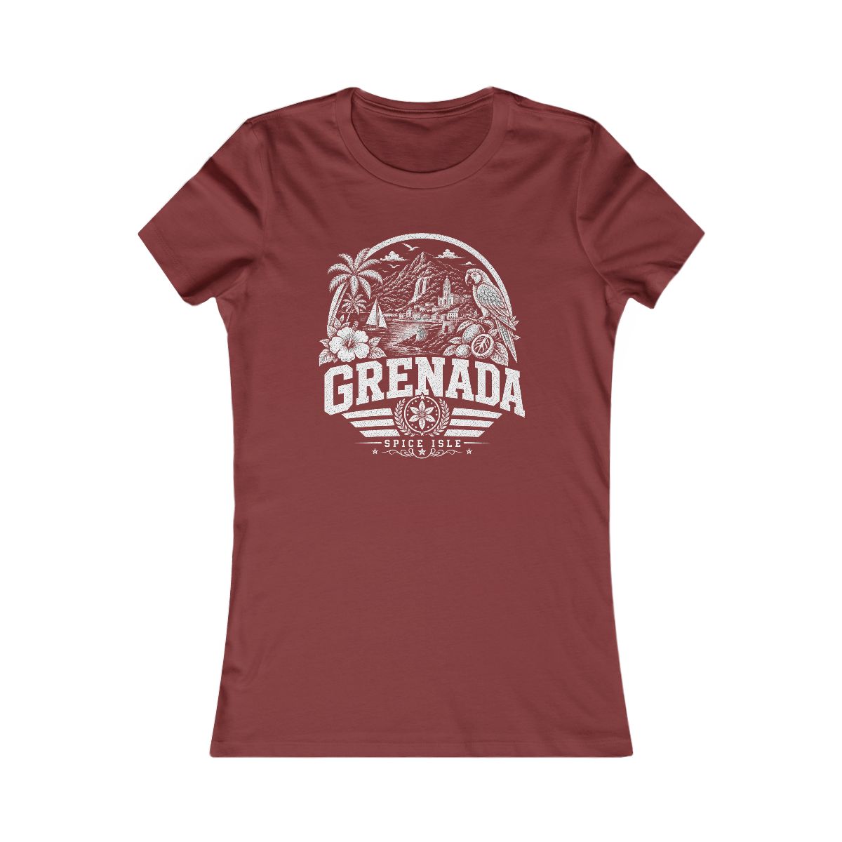 Grenada Women's Tee — Cardinal
