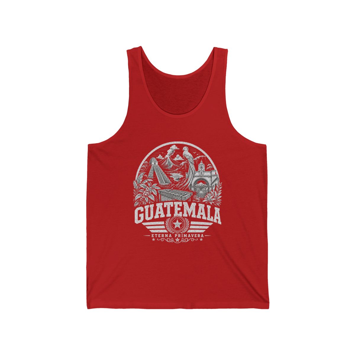 Guatemala Men's Tank Top — Red (front)