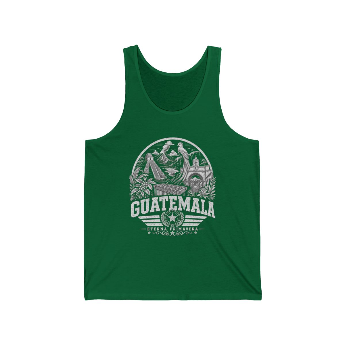 Guatemala Men's Tank Top — Kelly (front)