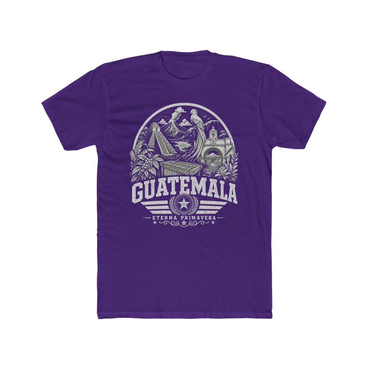 Guatemala Men's Tee — Solid Purple Rush