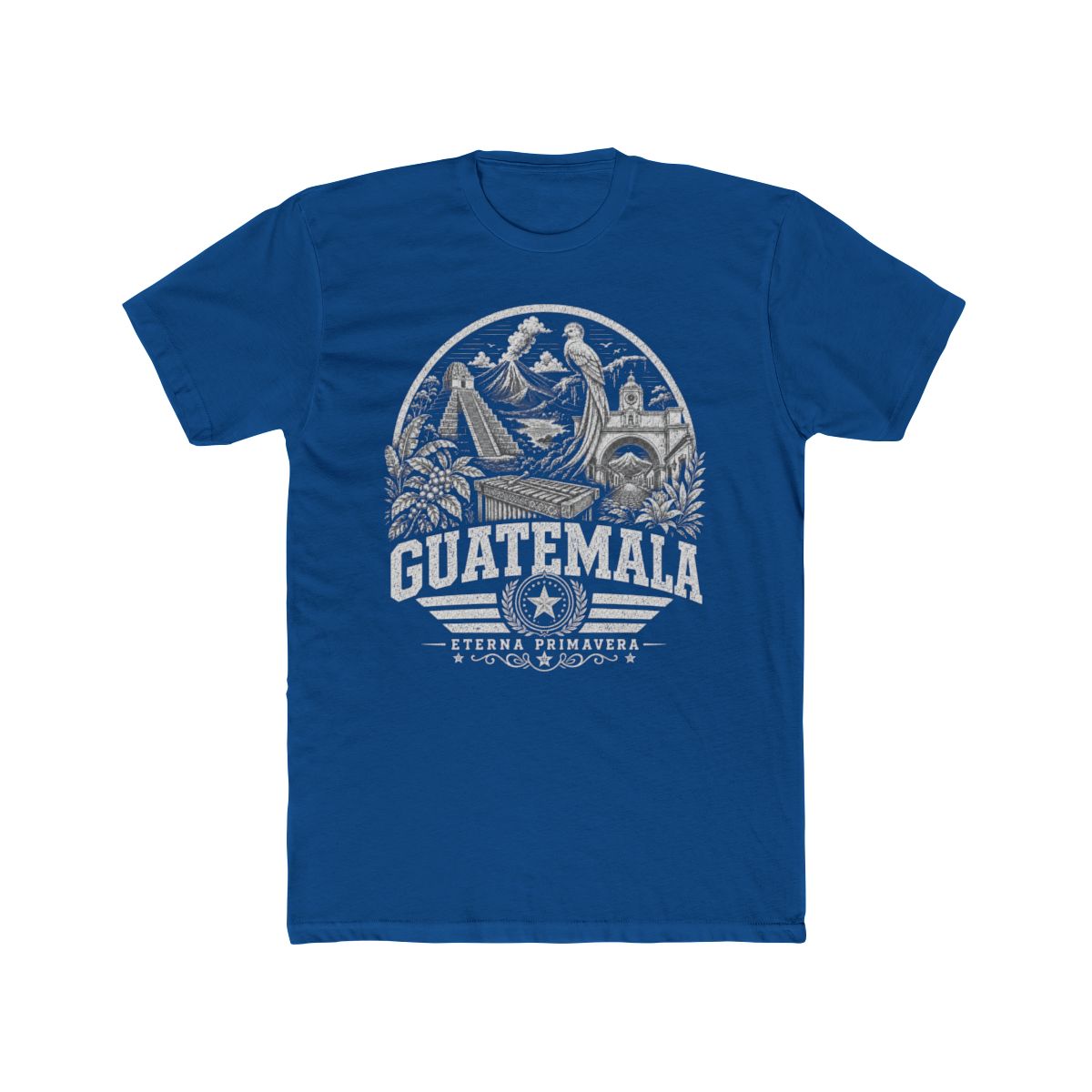 Guatemala Men's Tee — Solid Cool Blue