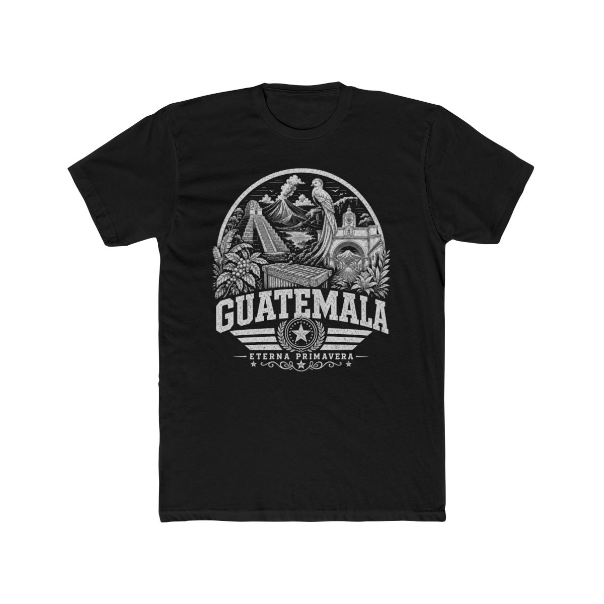 Guatemala Men's Tee — Solid Black