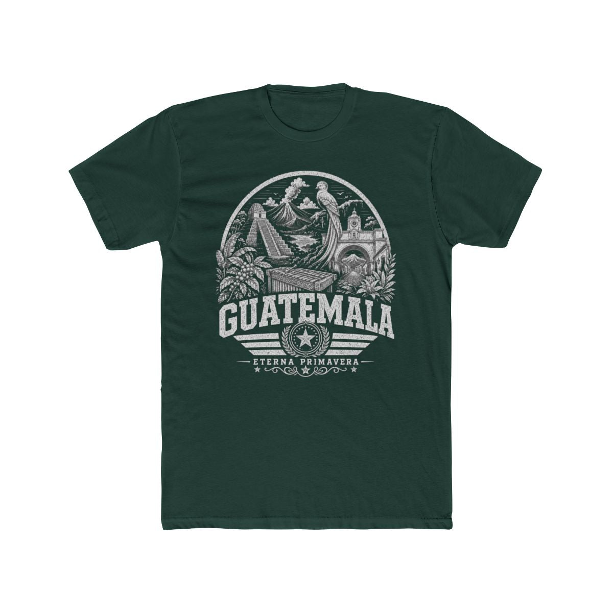Guatemala Men's Tee — Solid Forest Green
